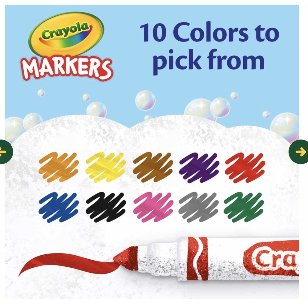 Crayola Broad Line Markers Classic Colors Teachers Kids School Supplies, 10 Ct - Picture 3 of 3